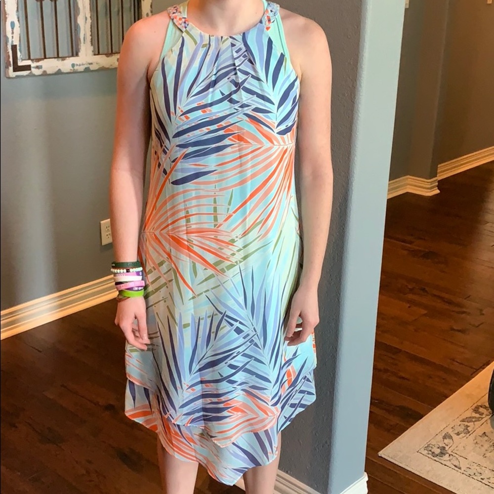 Dress barn tropical dress Worn twice Size 10